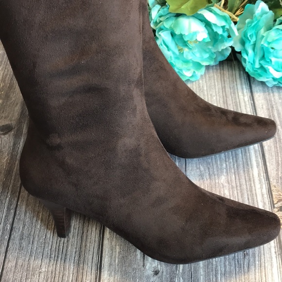 IMPO Namora Earth Velvet Tall Heeled Boots - Picture 5 of 8